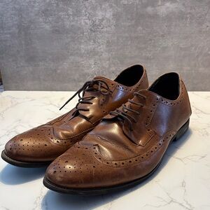 Stacey Adams size 15 Classic Brown Wingtip Leather Dress Shoes - Men
